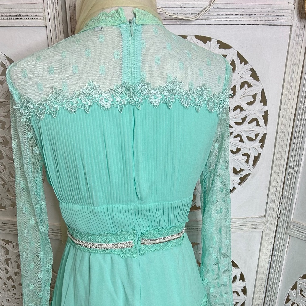 Mint Ruffled Fancy Gown - Picture 3 of 7